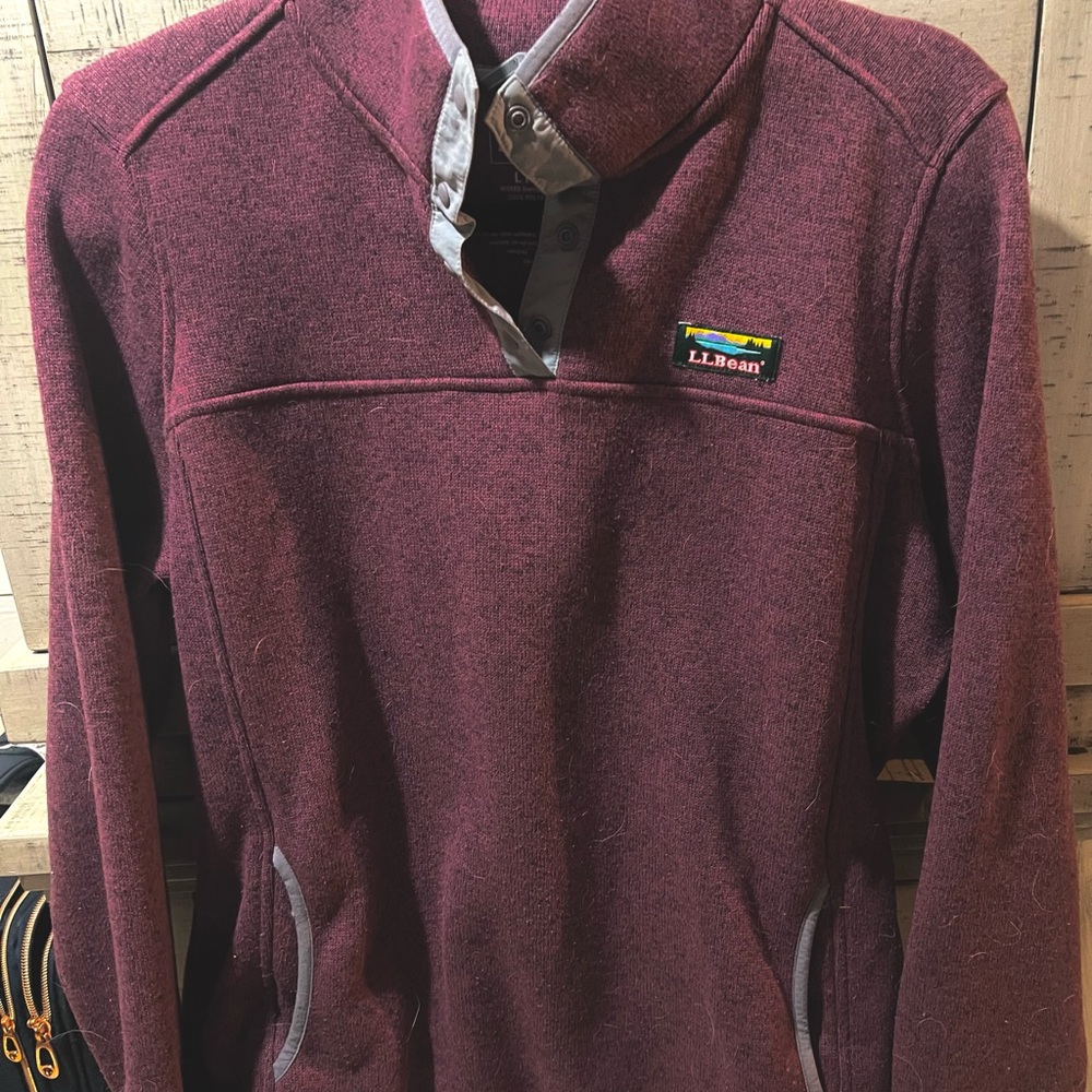 L.L. Bean Maroon Pullover Sweater